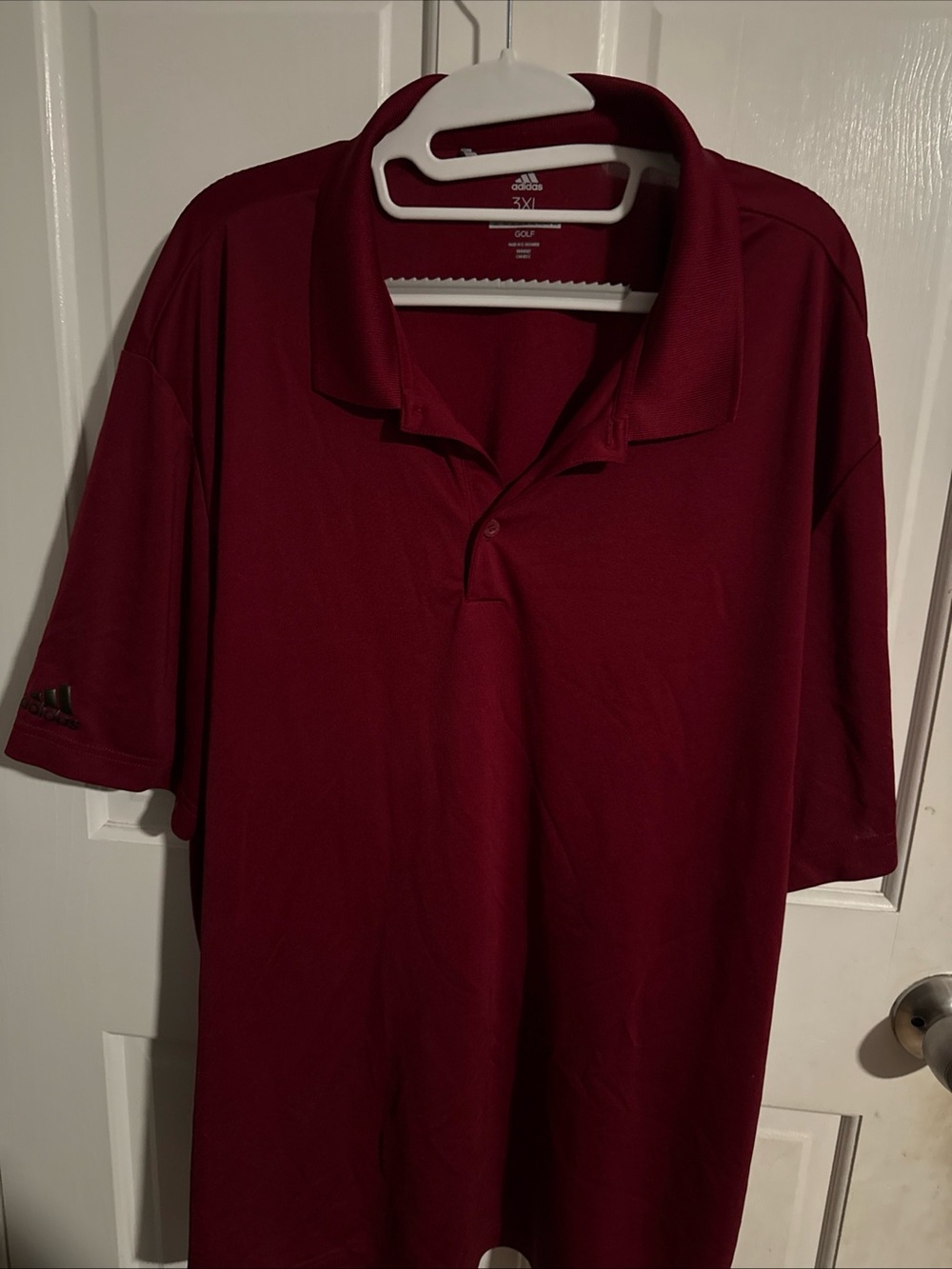 adidas Men's Maroon Performance Polo